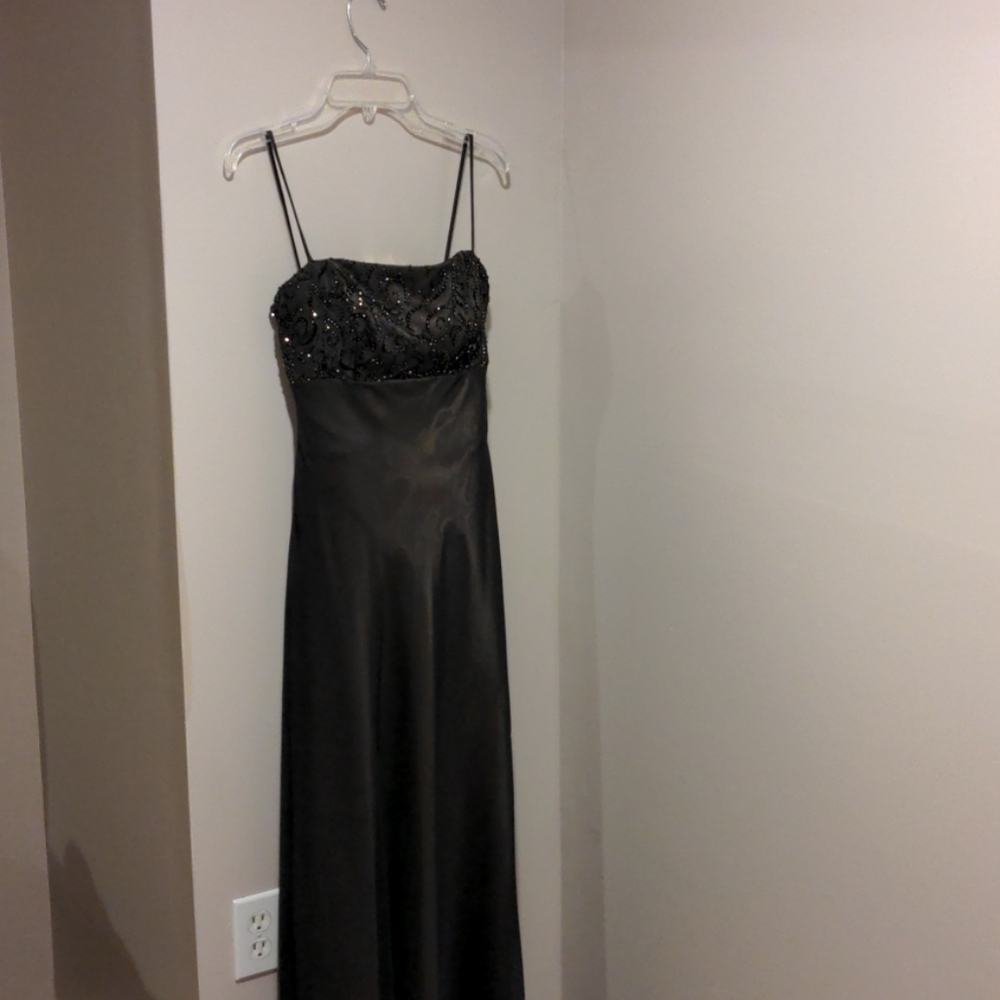Long Black and Gold Maxi Dress